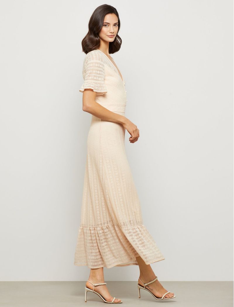 Bcbg floral stripe lace maxi outlet dress