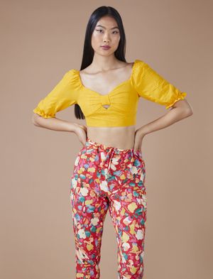 Crop Top Manga Abullonada