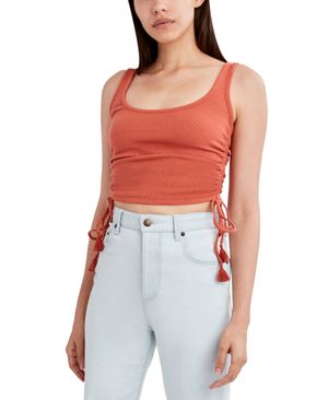 Blusa con Frunces y Tiras Ajustables en los Costados