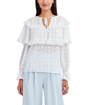 Blus Manga Larga con Volantes