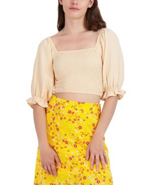 Blusa Escote Cuadrado Manga Abullonada
