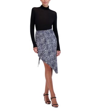 Falda High and Low Animal Print