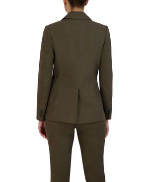 Blazer Solapa con Botón y Bolsillos