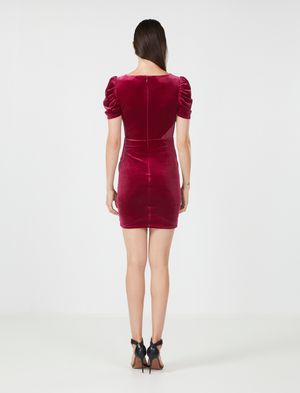 Vestido Corto de Noche Bustier de Terciopelo