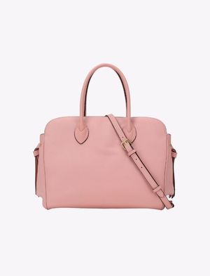 Bolso Satchel con Broche y Placa Metálica
