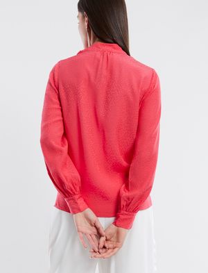 Blusa Manga Larga con Lazo y Botones