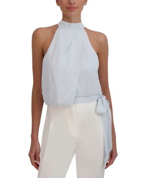 Blusa Halter Asimétrica Lazo en Cintura