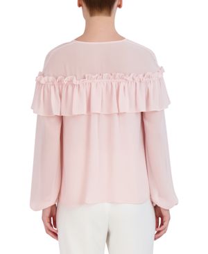 Blusa Manga Larga con Volantes