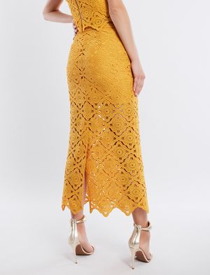 Falda Midi de Crochet Lanai