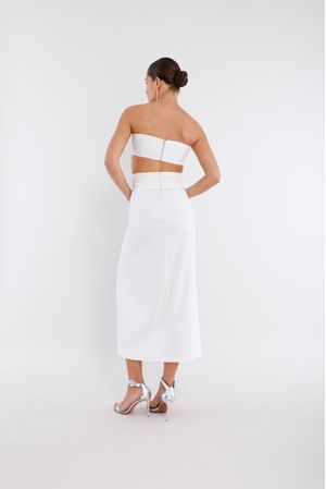 Crop Top Bandeau Palms