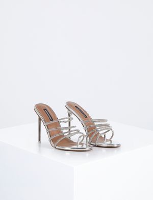Zapatos de Tacón Abierto con Tiras
