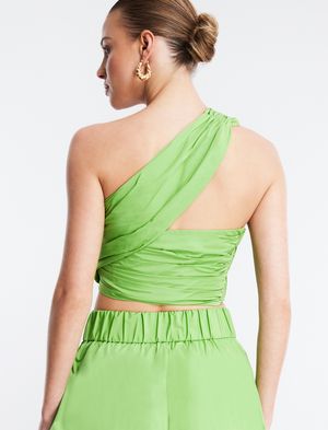 Crop Top Asimétrico Drapeado Kat