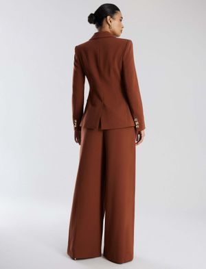 BLAZER CON SOLAPA BOTÓN JOYA METALIZADO
