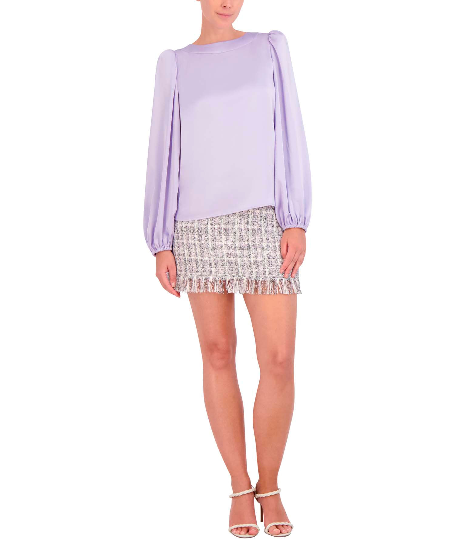 blusa blanca manga corta abullonada