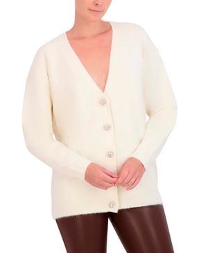 SUÉTER CARDIGAN CON BOTONES Y BOLSILLOS