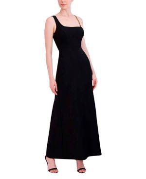 VESTIDO LARGO ASIMÉTRICO CON CADENA