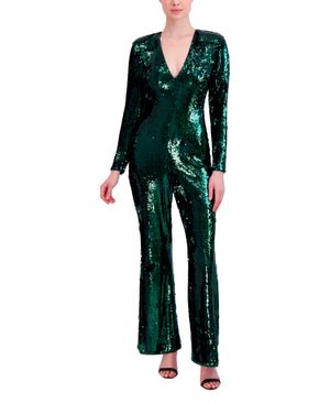 JUMPSUIT MANGA LARGA DE LENTEJUELA