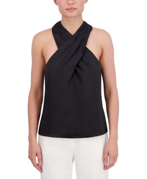 BLUSA HALTER CON PLIEGUES