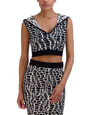 CROP TOP DE PUNTO COCODRILO