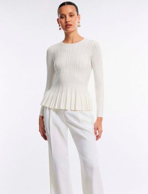 PULLOVER SUÉTER MANGA LARGA PEPLUM