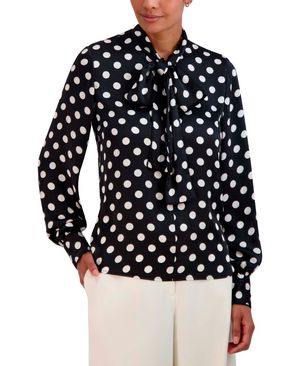 BLUSA CAMISERA SATINADA LAZADA LUNARES