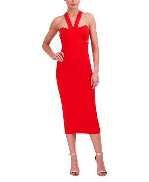 VESTIDO MIDI HALTER CUTOUT DE PUNTO