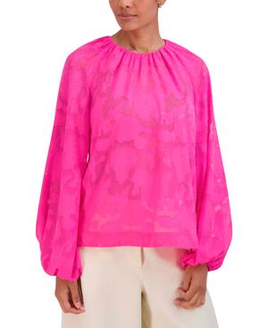 BLUSA MANGA ABULLONADA FLORAL