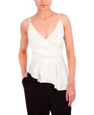 BLUSA ASIMÉTRICA SATINADA PEPLUM