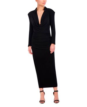VESTIDO LARGO CON PLIEGUES
