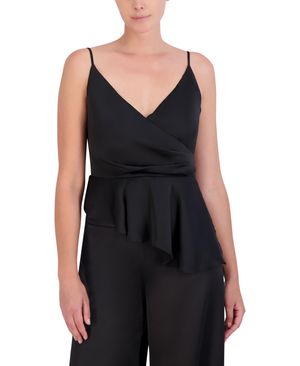 BLUSA ASIMÉTRICA SATINADA PEPLUM