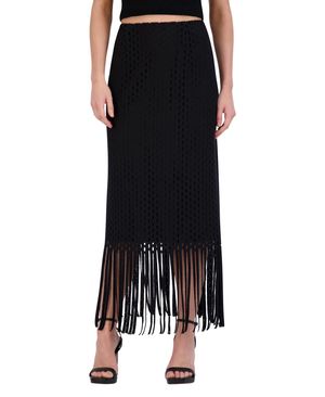 FALDA MIDI CROCHET CON FLECOS