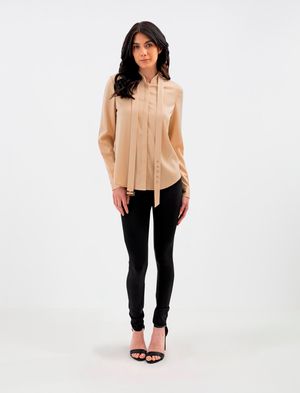 BLUSA CAMISERA LAZADA SATINADA