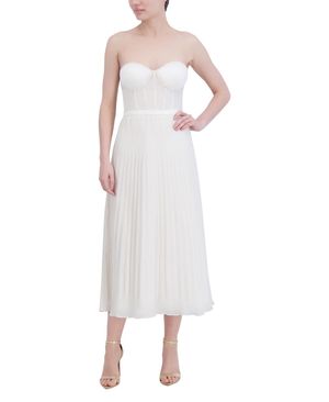 VESTIDO PLISADO CON BUSTIER
