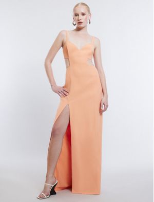 VESTIDO LARGO TIRANTES CUTOUT CON ABERTURA