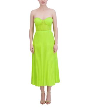 VESTIDO PLISADO CON BUSTIER