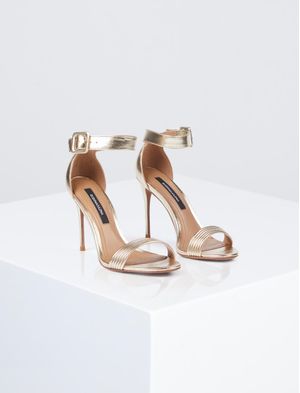ZAPATOS DE TACÓN METALIZADOS CINTA AJUSTABLE