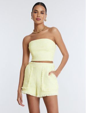 CROP TOP BUSTIER DE TWEED