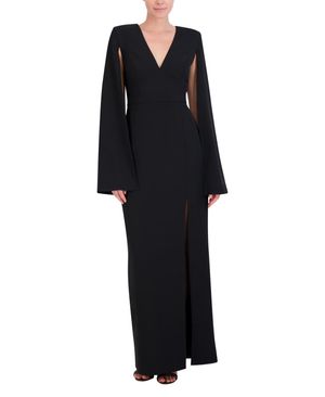 VESTIDO LARGO MANGA CAPA