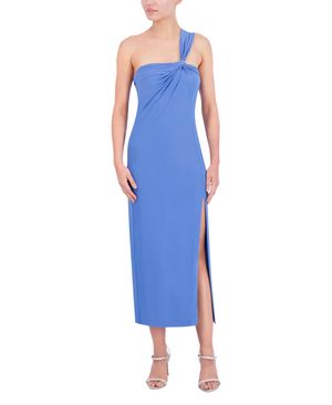 VESTIDO MIDI ESCOTE DRAPEADO