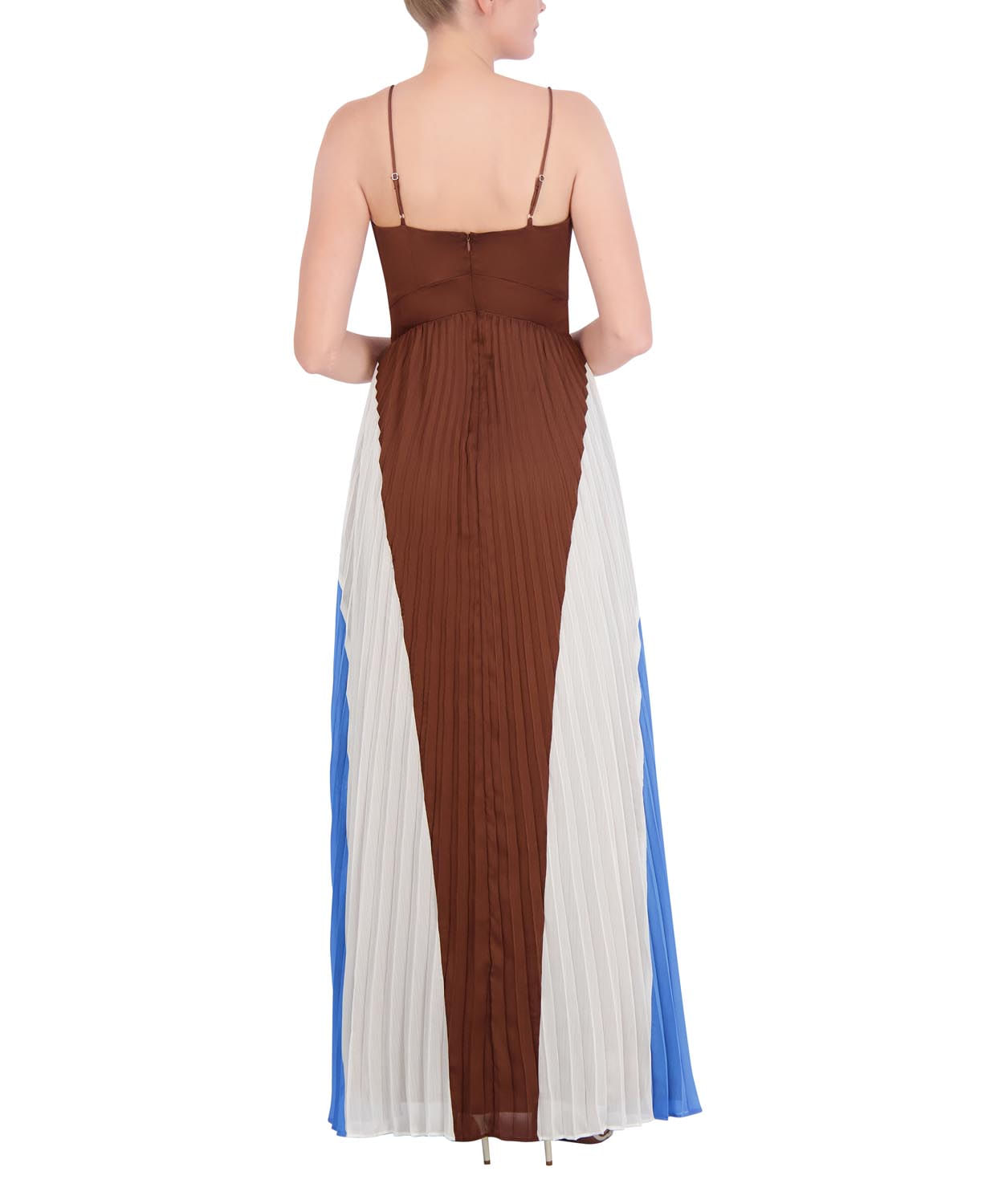 Vestidos Plisados Modernos VESTIDO LARGO PLISADO ESCOTE EN V ELLA