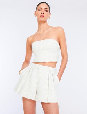 CROP TOP BUSTIER DE TWEED