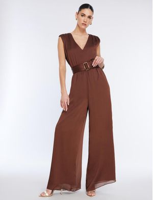 JUMPSUIT PIERNA ANCHA CON CINTURÓN