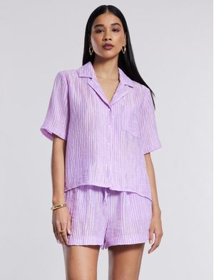 BLUSA CAMISERA MANGA CORTA