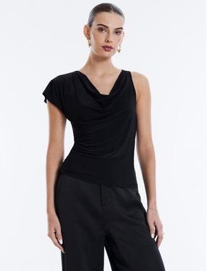 BLUSA ASIMÉTRICA EFECTO DRAPEADO