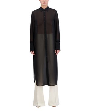 VESTIDO - BLUSA CAMISERA LARGA CHIFFON