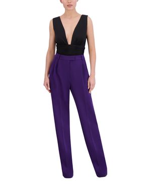 PANTALÓN DE VESTIR CON PLIEGUES EN CREPÉ