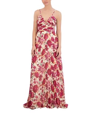 MAXI VESTIDO PLISADO IMPERIO ESTAMPADO FLORAL
