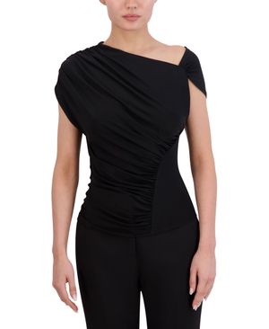 BLUSA ASIMÉTRICA CON FRUNCE