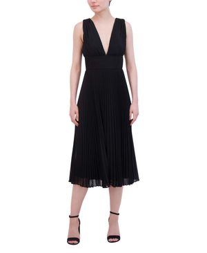 VESTIDO MIDI IMPERIO PLISADO CHIFFON