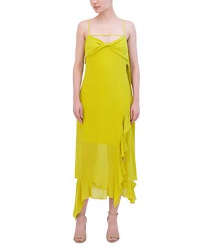 VESTIDO MIDI DE CHIFFON CON VOLANTES